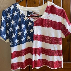 american flag cropped shirt